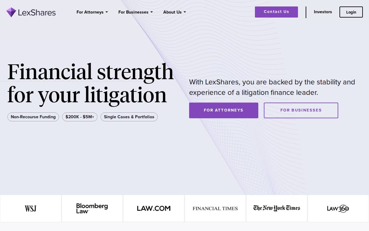 LexShares website preview
