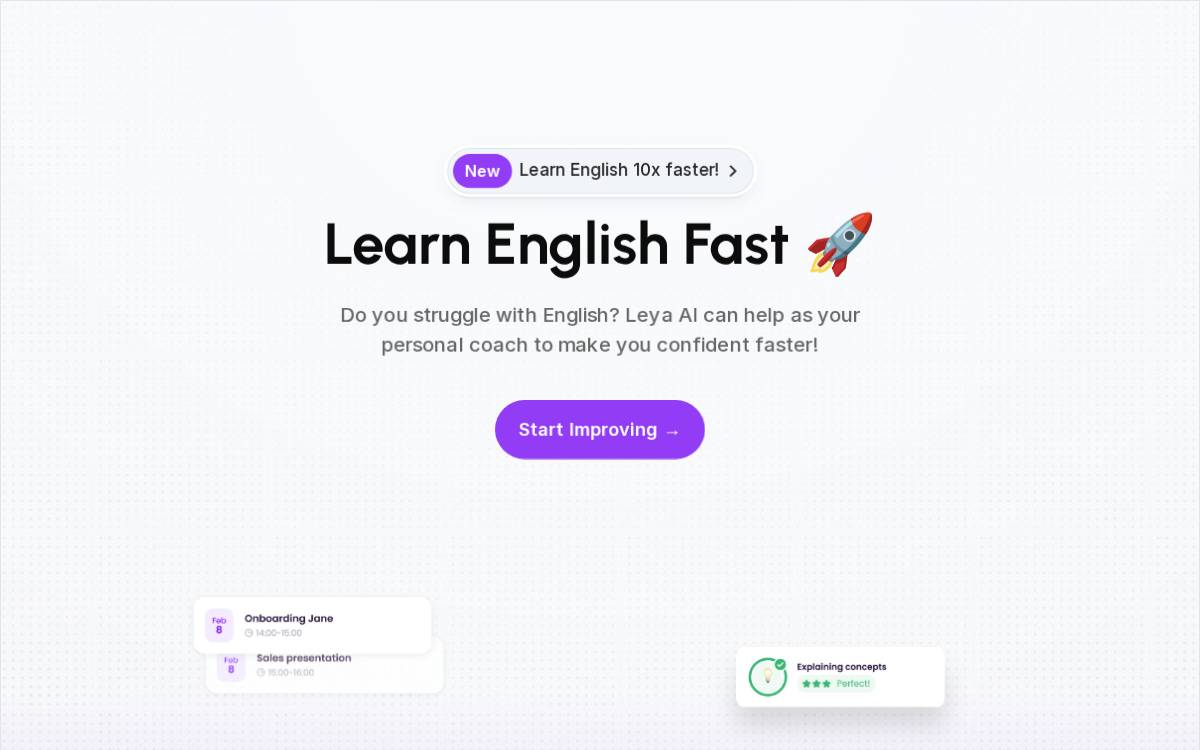 Leya AI website preview