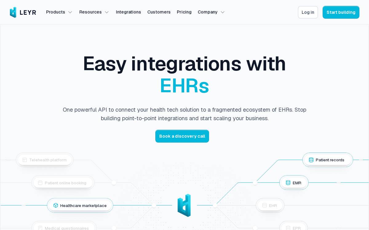Leyr website preview