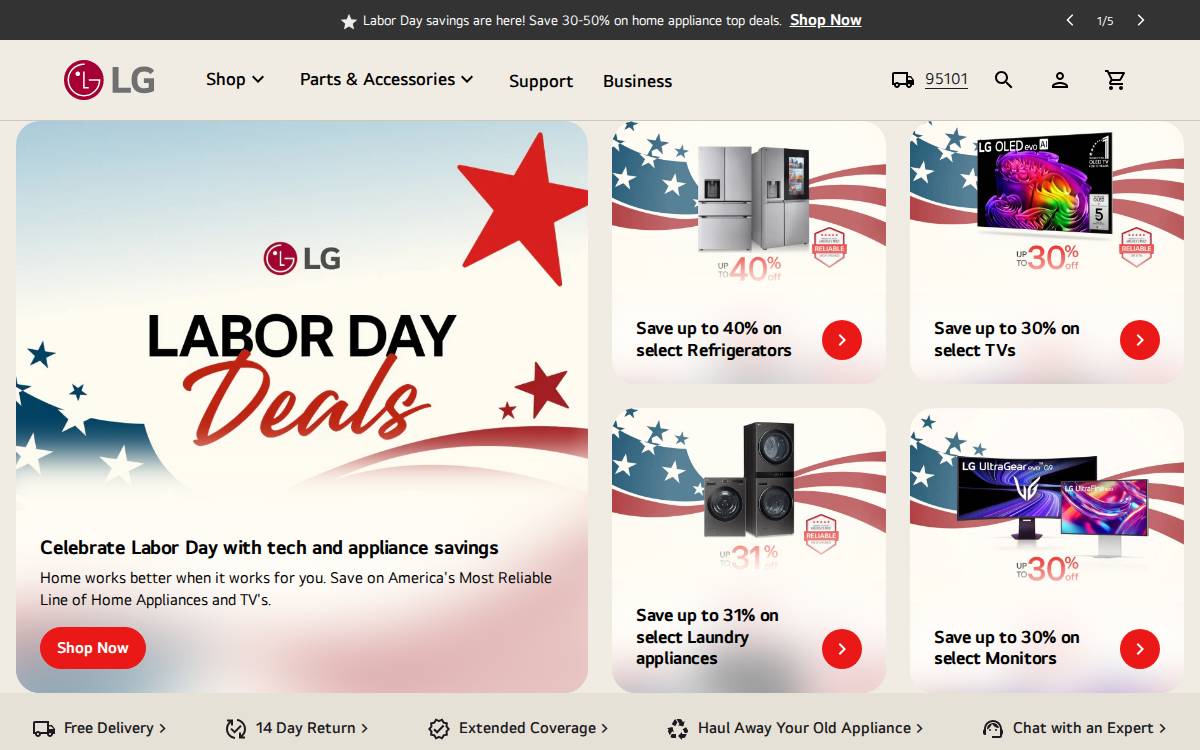 Lg website preview
