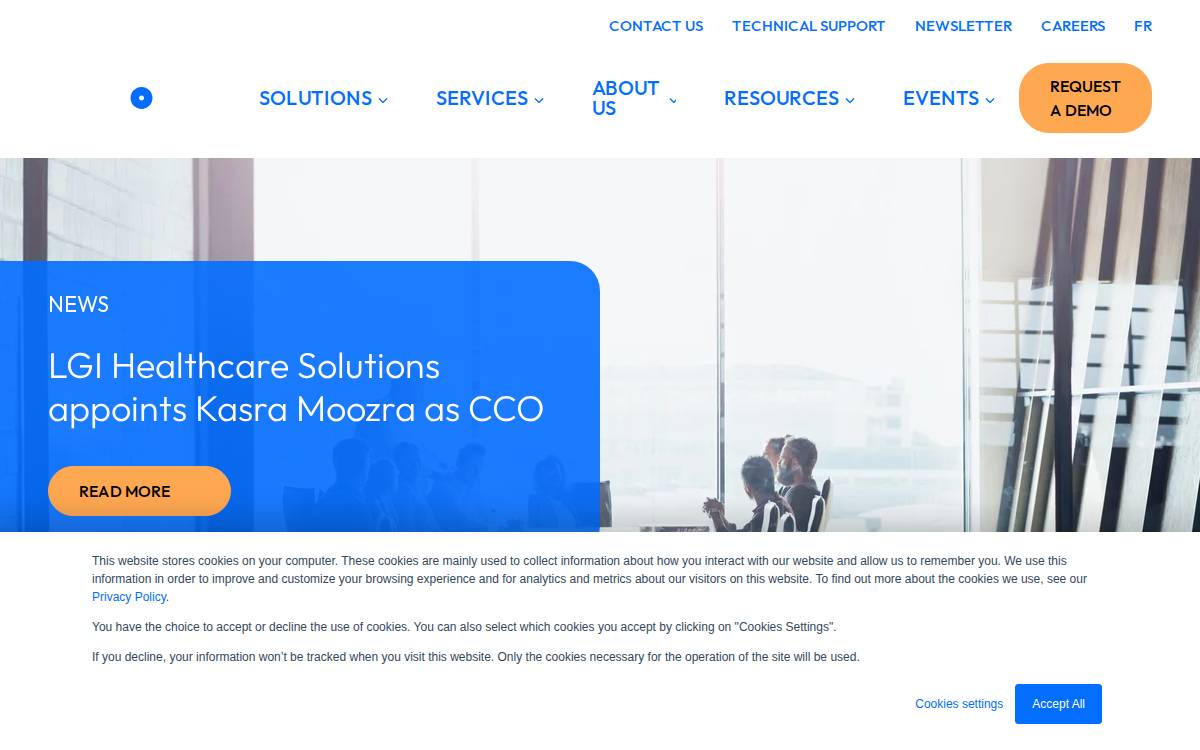 Lgi Healthcare Solutions website preview
