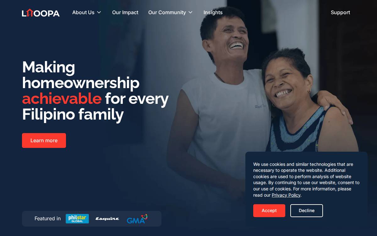 Lhoopa website preview