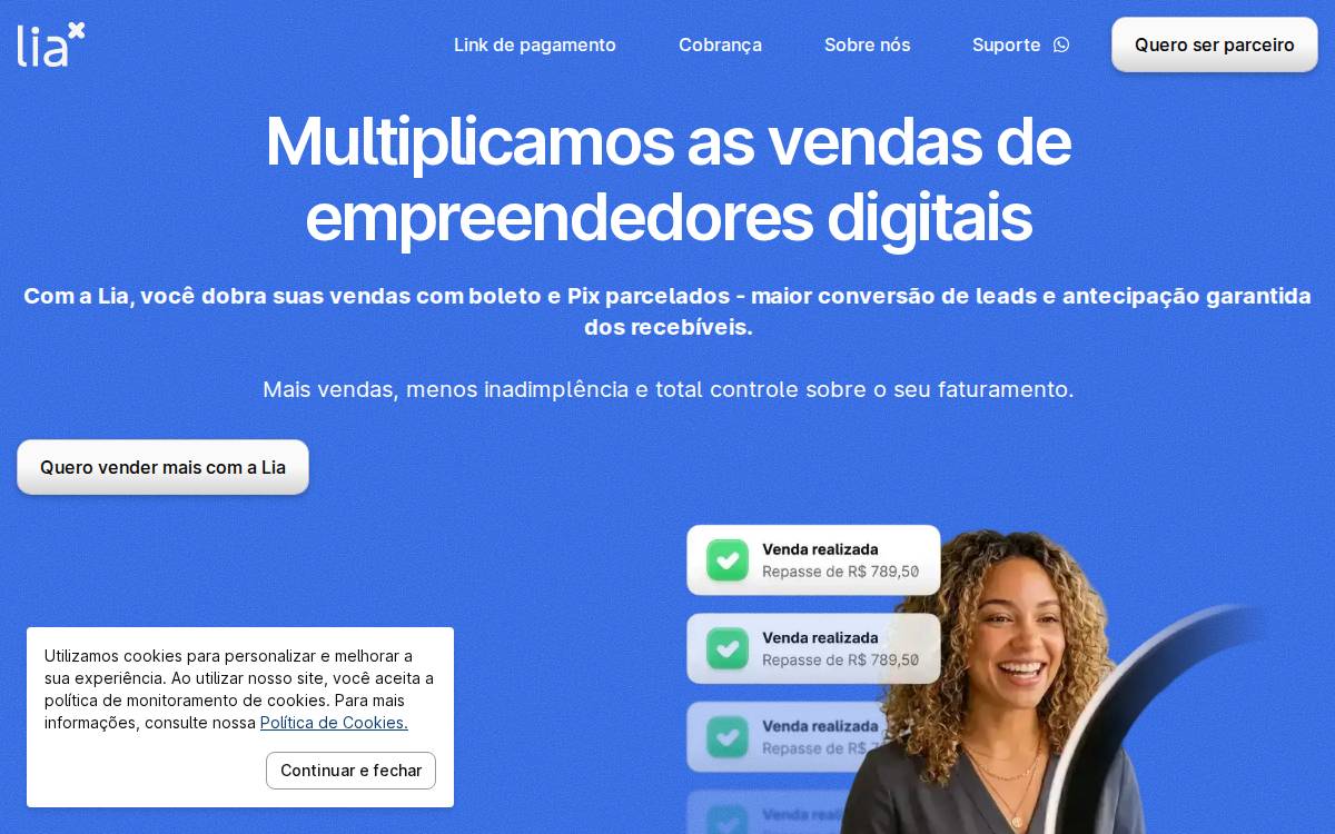 Lia website preview