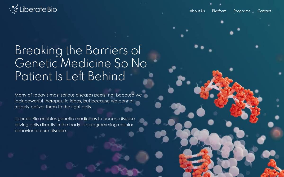 Liberate Bio website preview