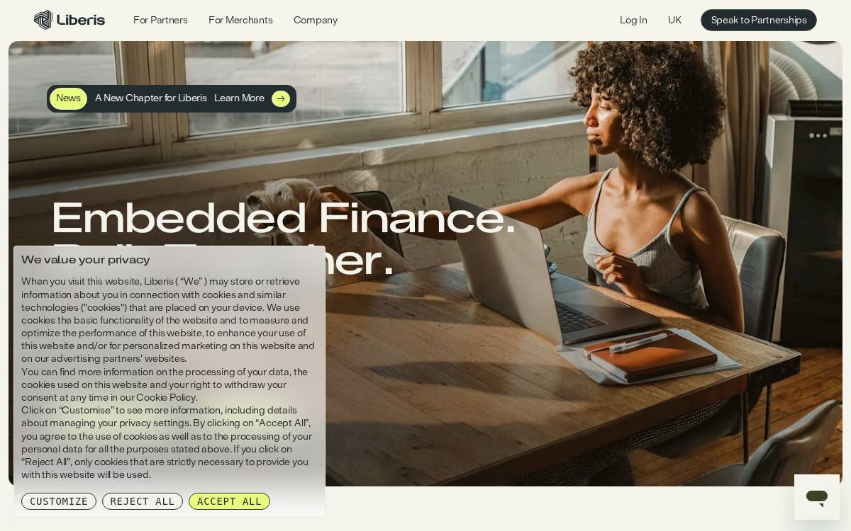 Liberis website preview