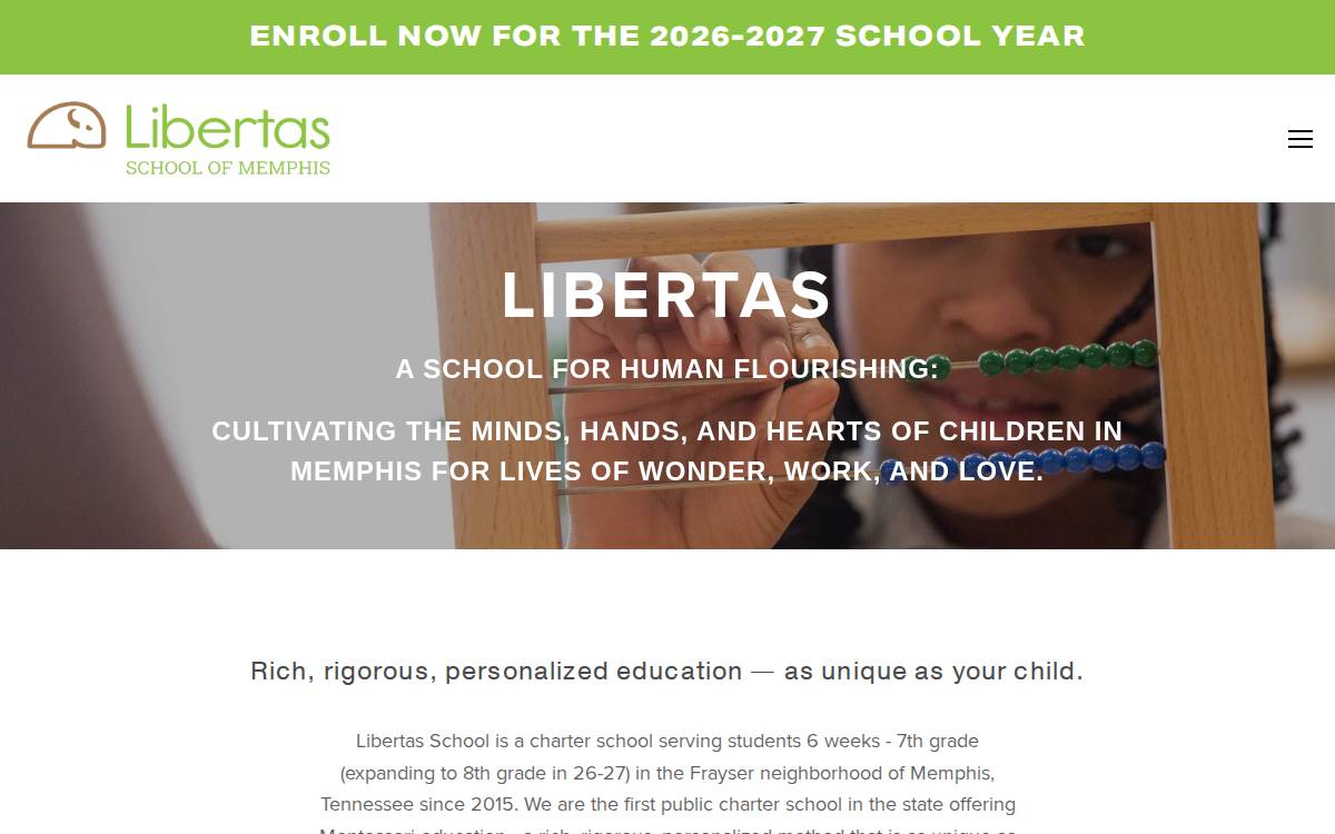 Libertasmemphis website preview