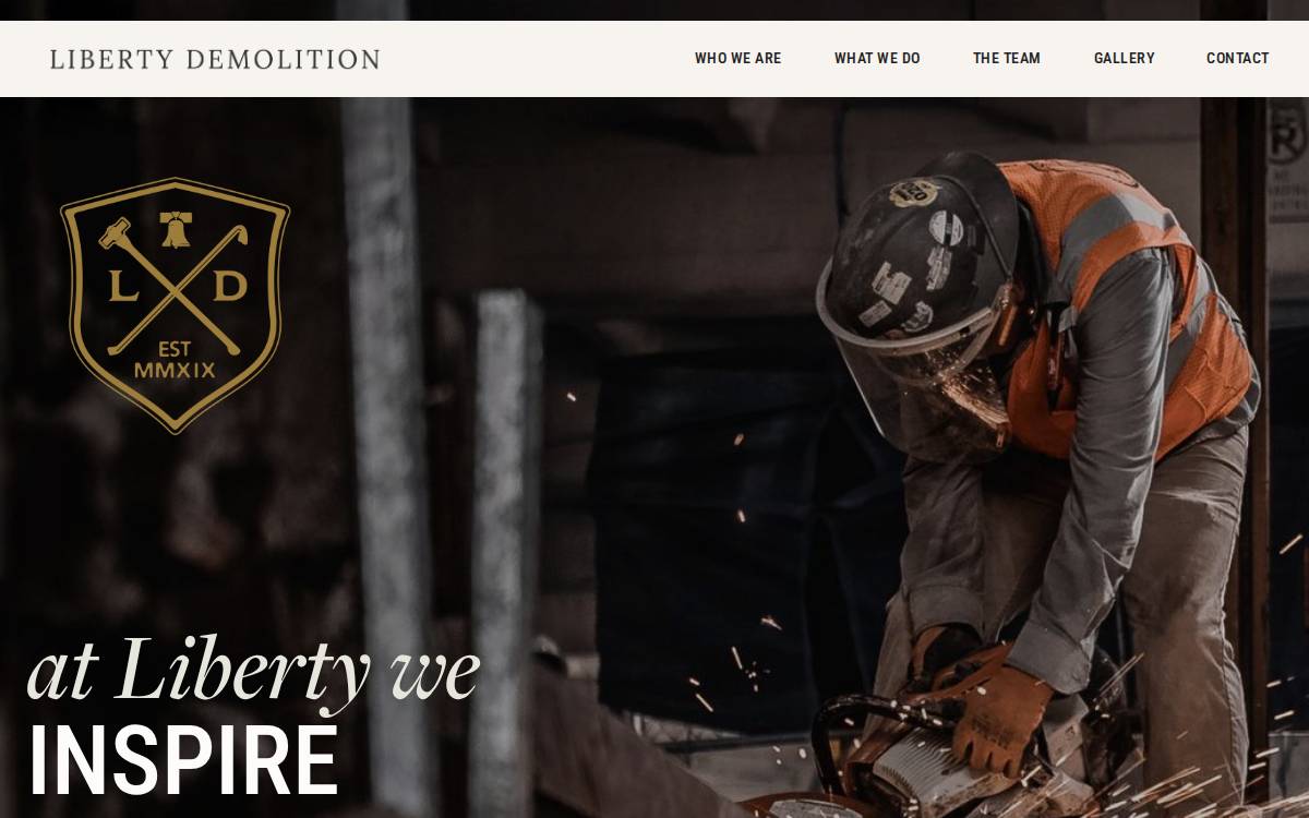 Liberty Demolition website preview