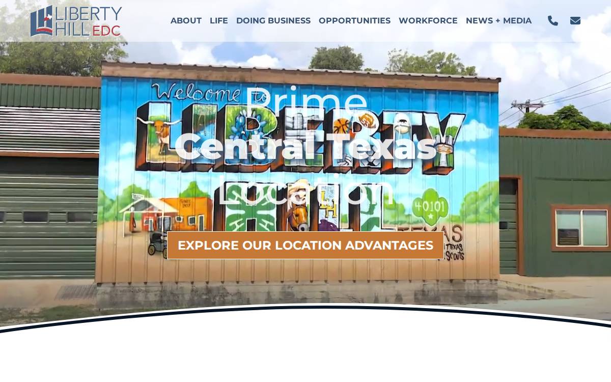 Liberty Hill EDC website preview