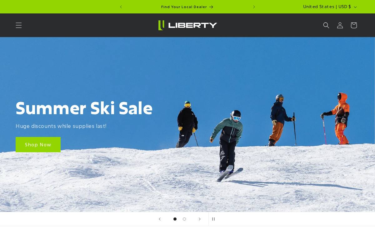 Liberty Skis website preview