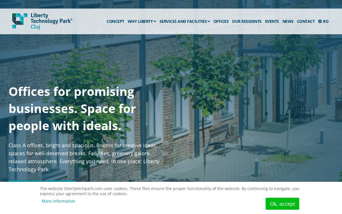 Liberty Technology Park Cluj website preview