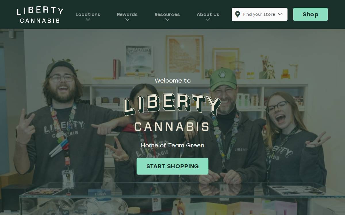 Libertycannabis website preview
