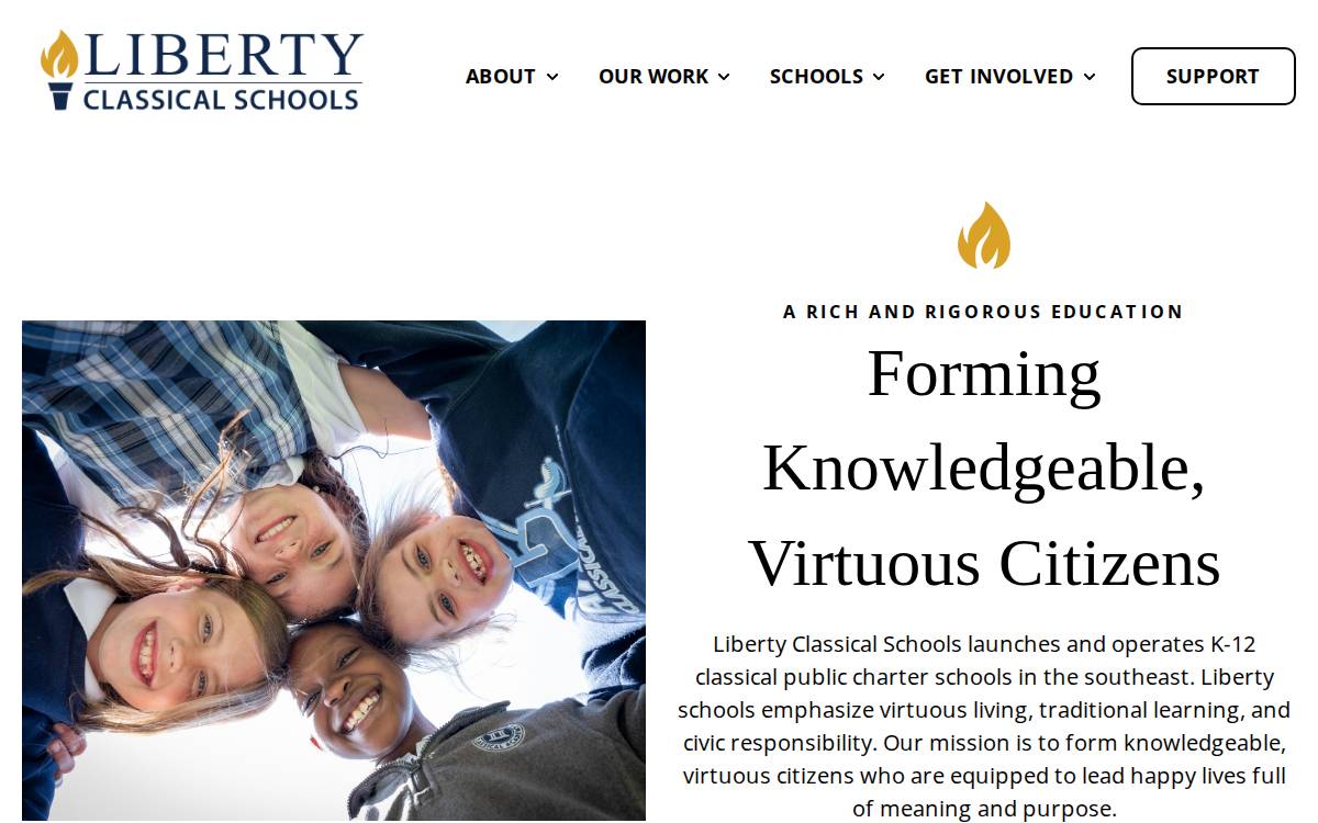 Libertyclassicalschools website preview
