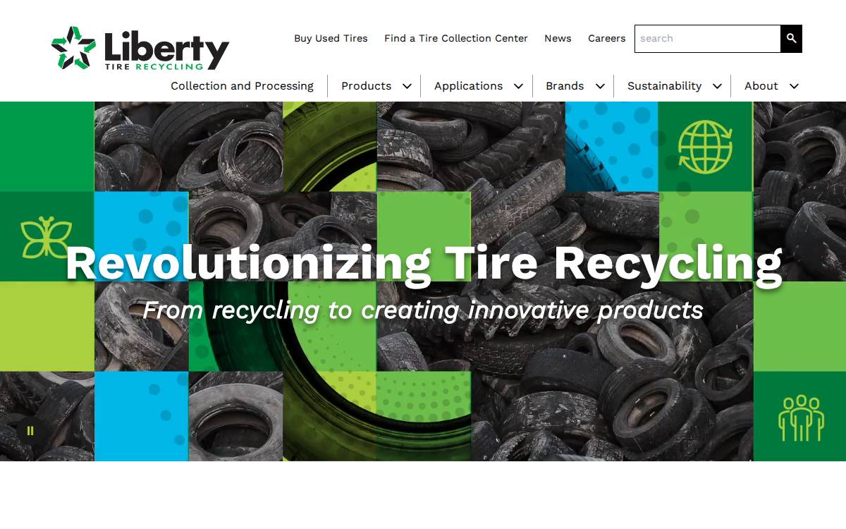 Libertytire website preview