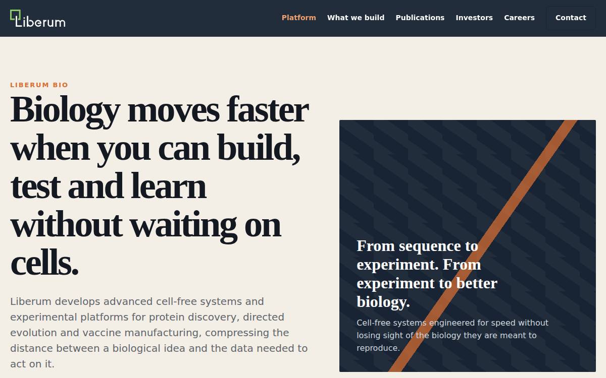 Liberum Biotech website preview