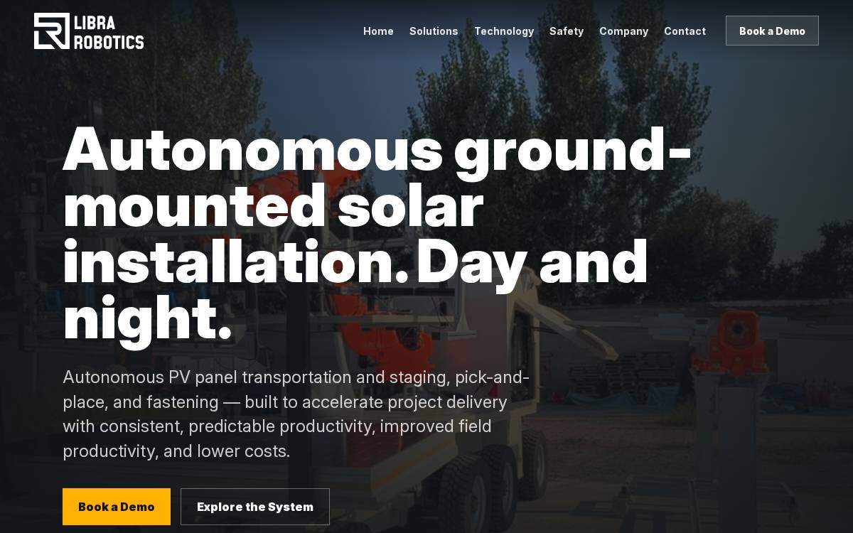 Libra Robotics website preview
