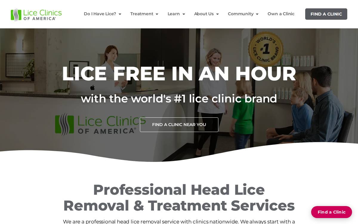 Liceclinicsofamerica website preview