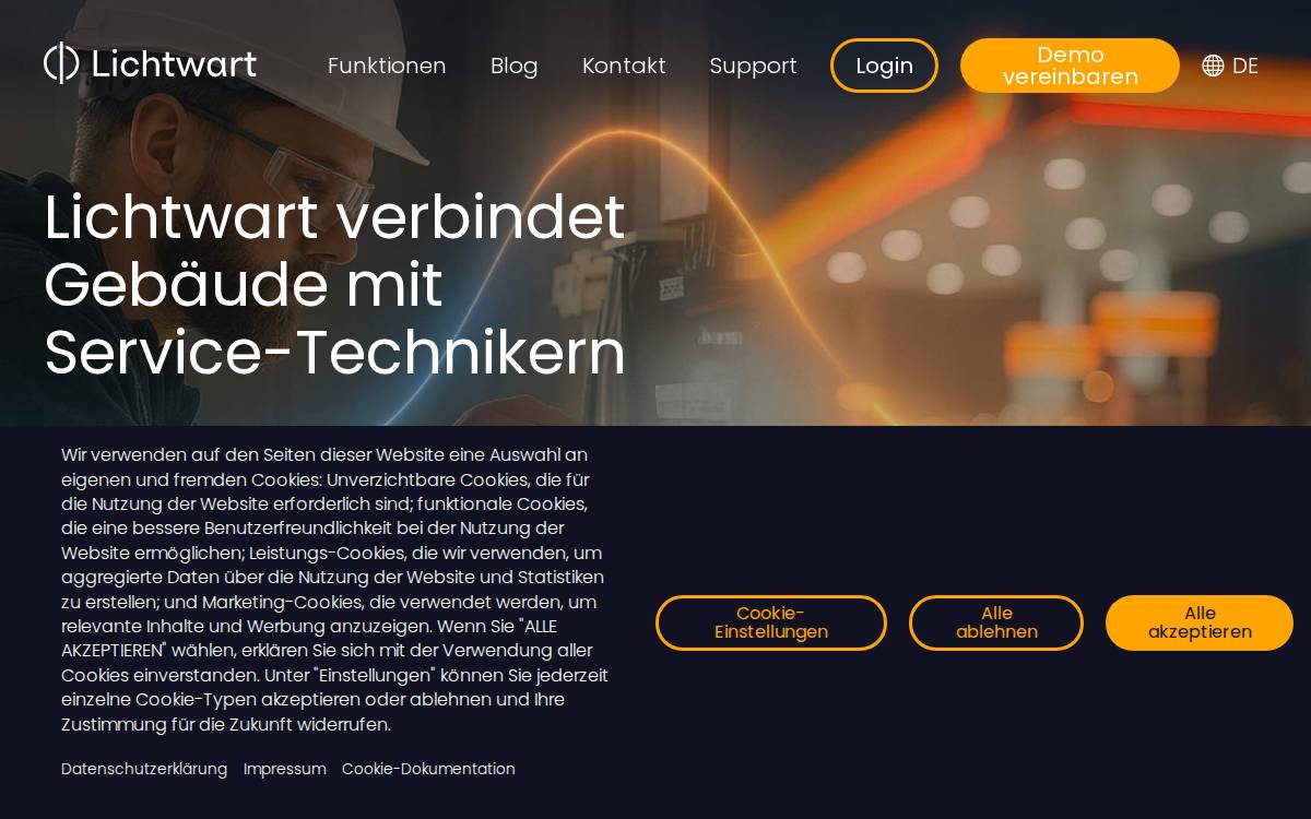 Lichtwart website preview