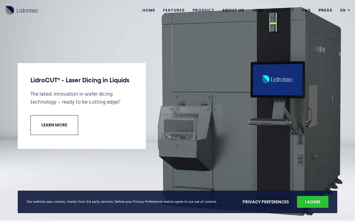 Lidrotec website preview
