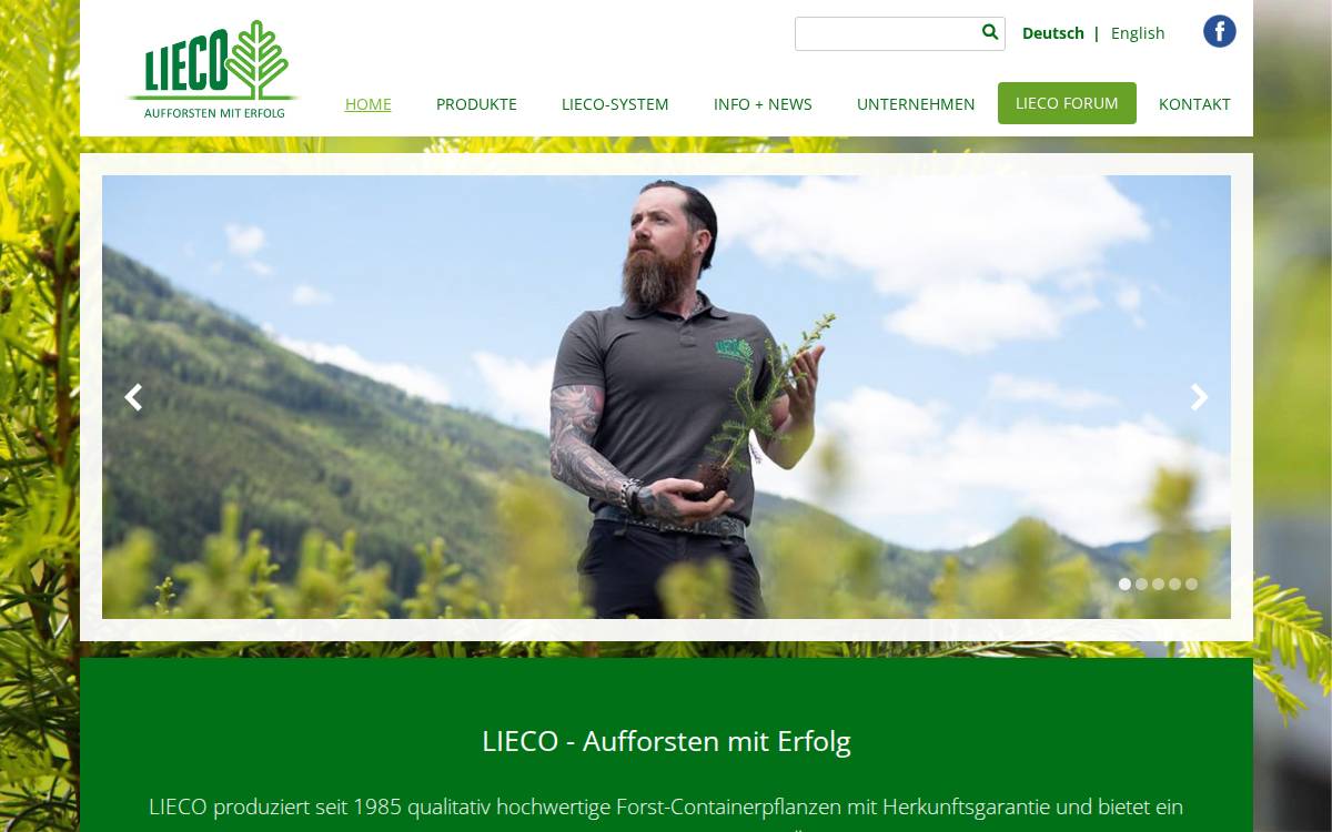 LIECO website preview