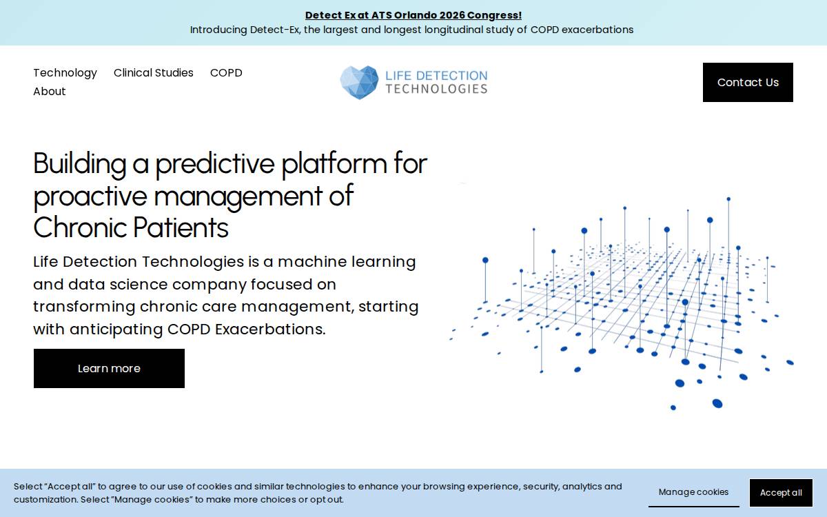 Life Detection Technologies website preview