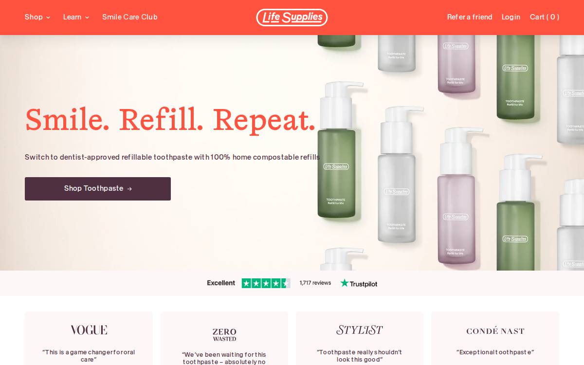 Life Supplies website preview