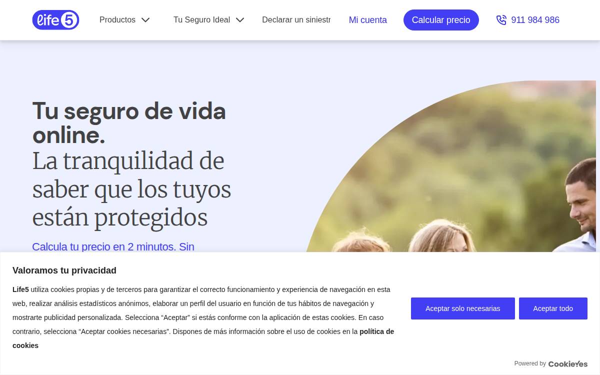 Life5 website preview