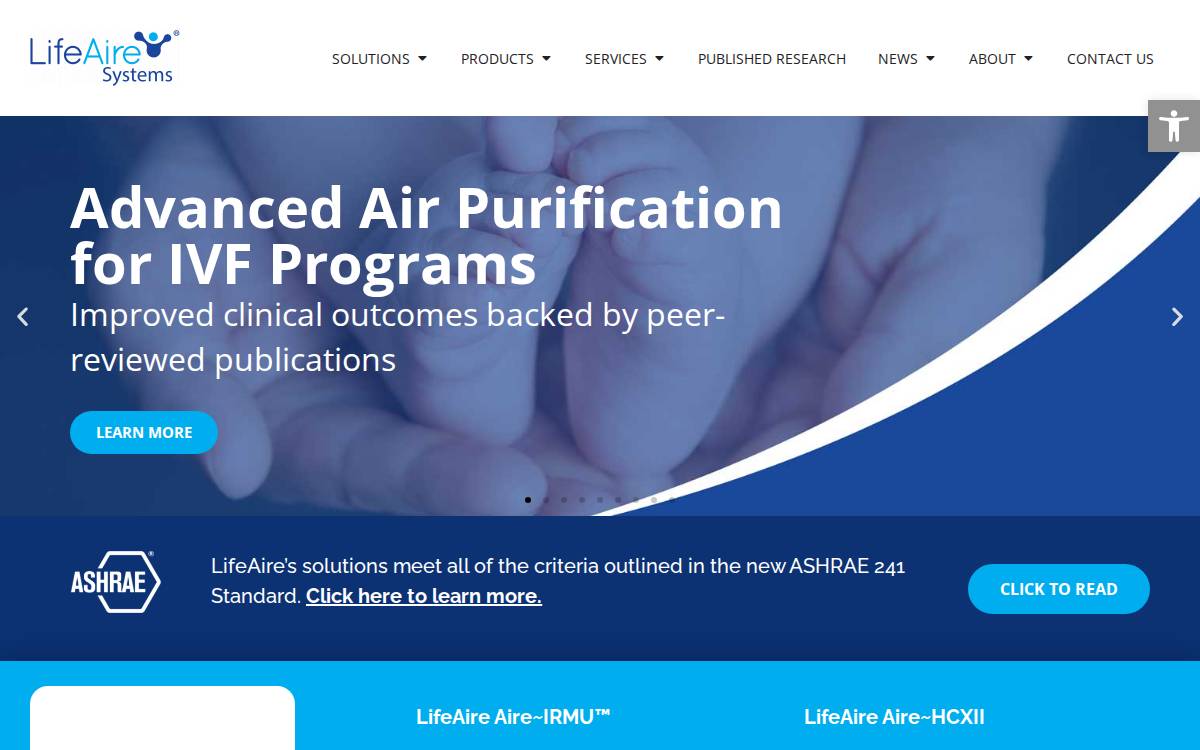 LifeAire Systems website preview