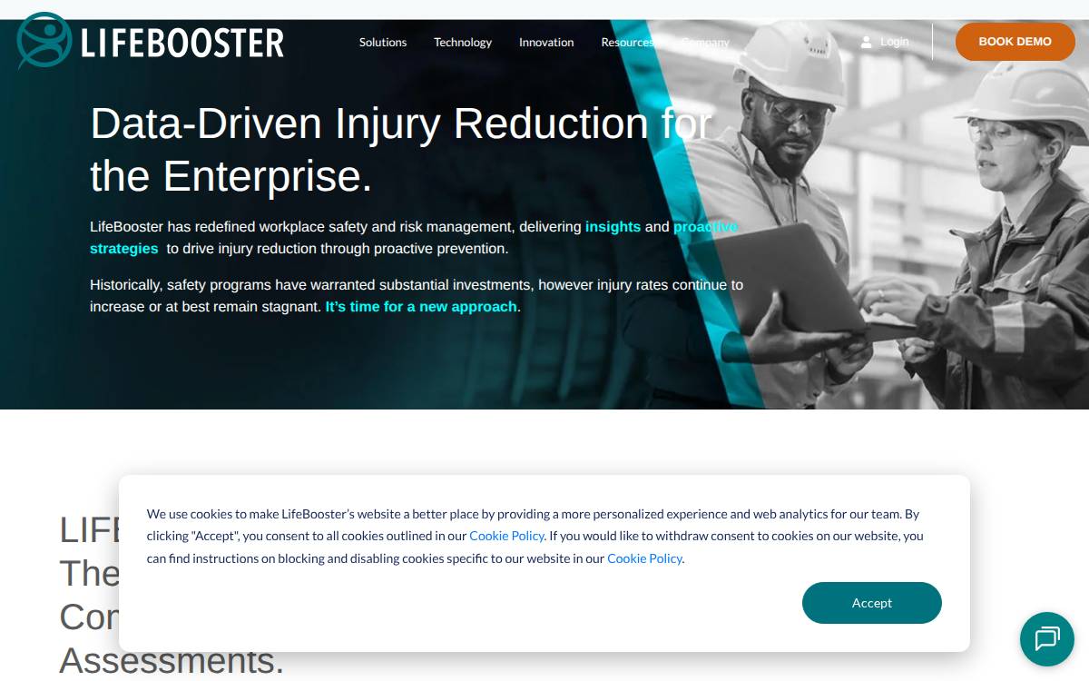 Lifebooster Inc. website preview