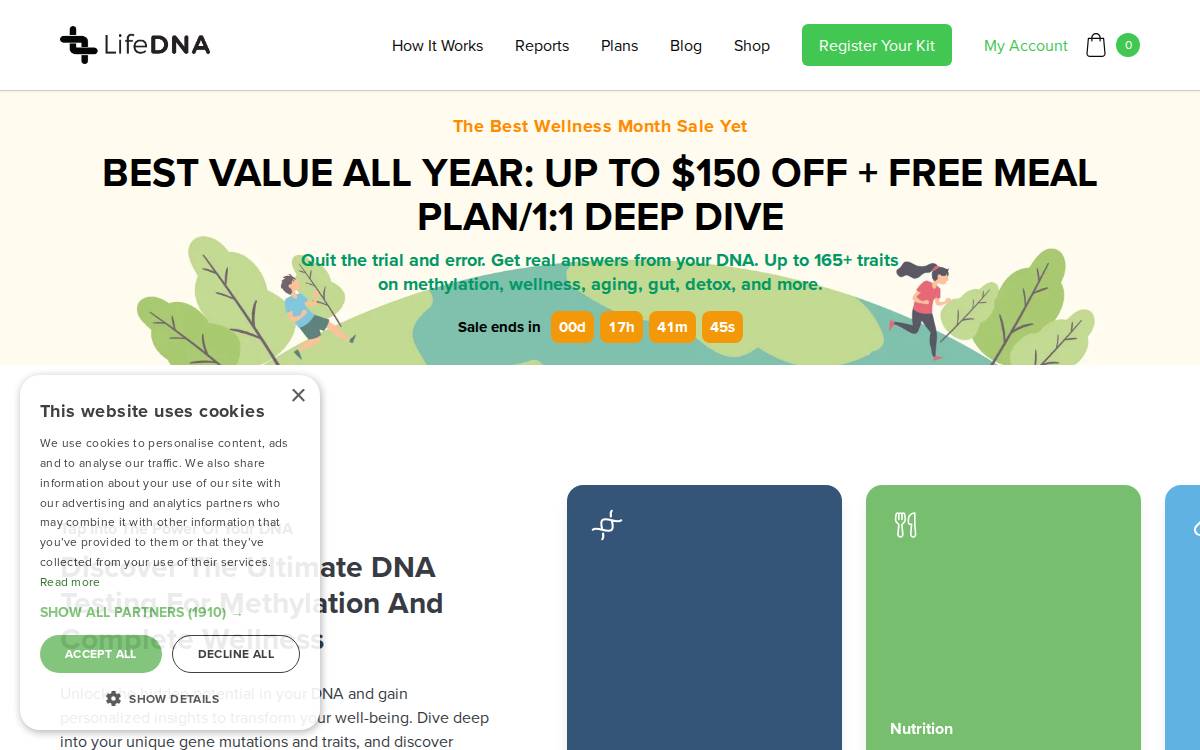 LifeDNA website preview