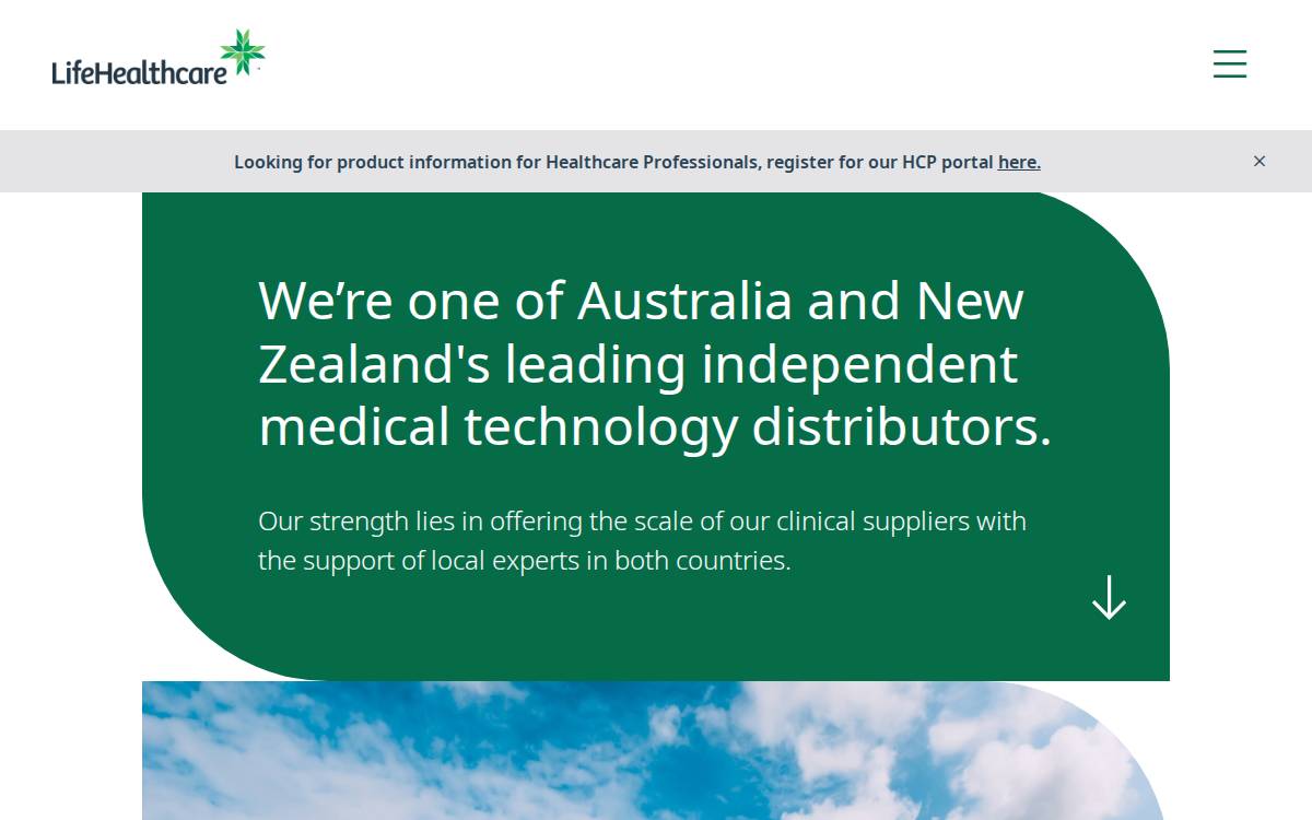 LifeHealthcare website preview