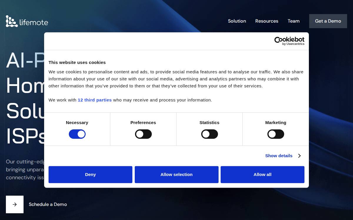 Lifemote website preview