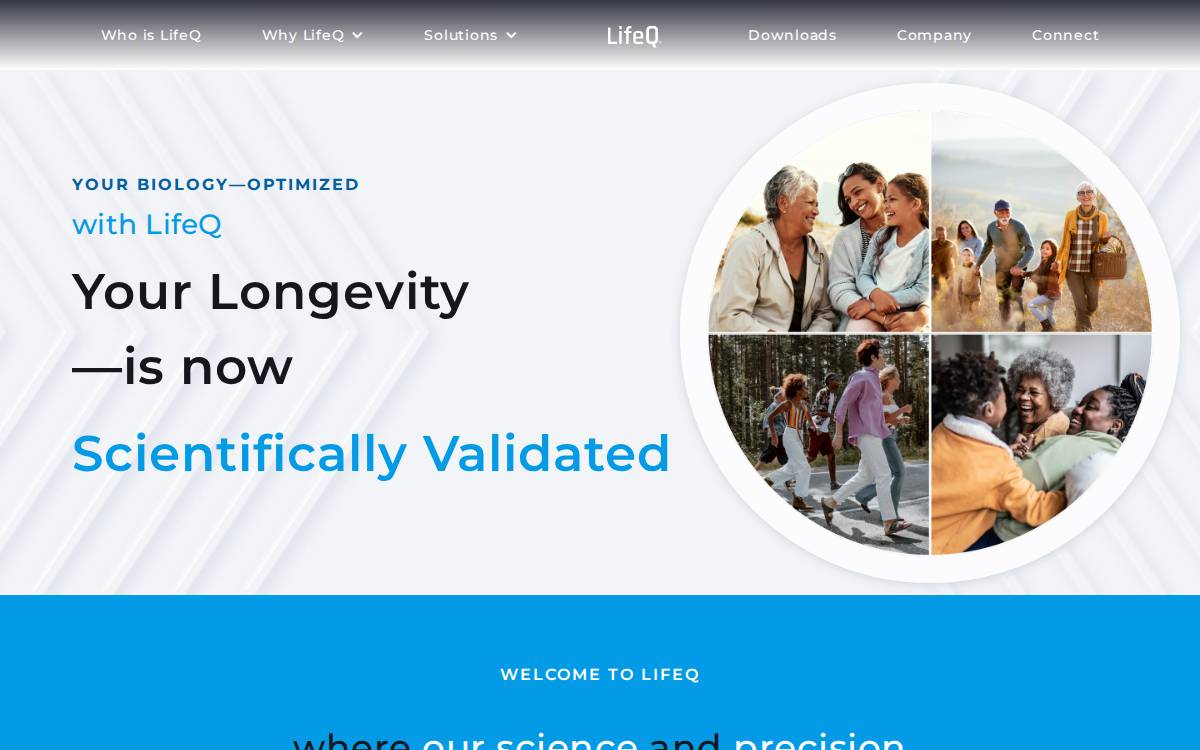 LifeQ website preview