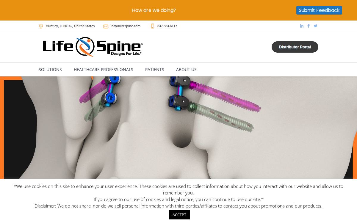 Lifespine website preview