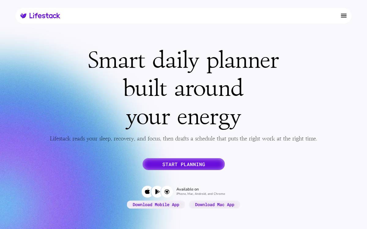 Lifestack website preview