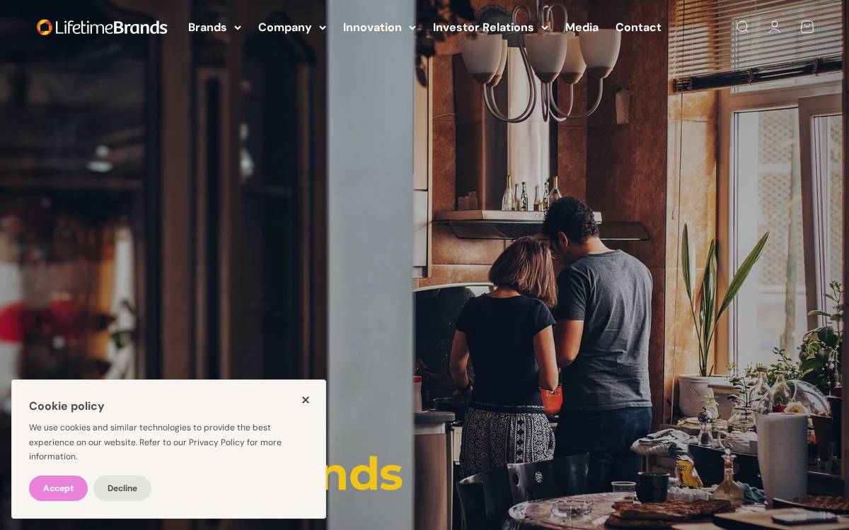 Lifetime Brands website preview