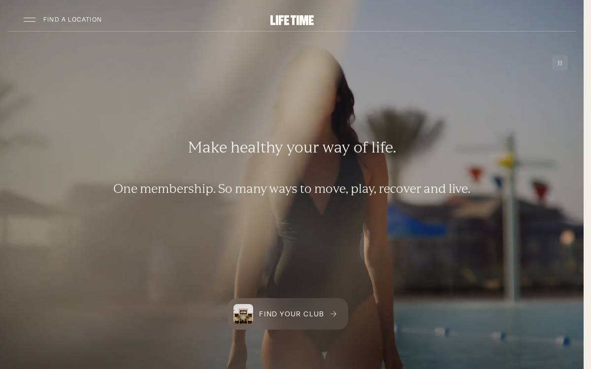 Life Time website preview