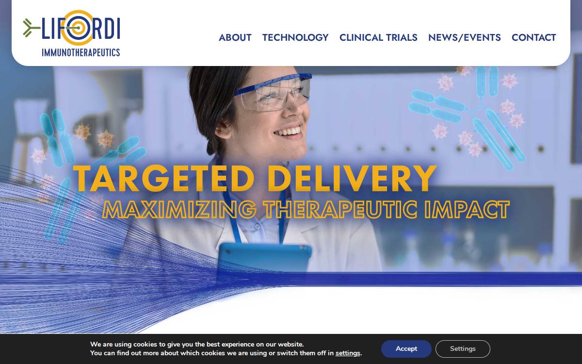 Lifordi Immunotherapeutics website preview