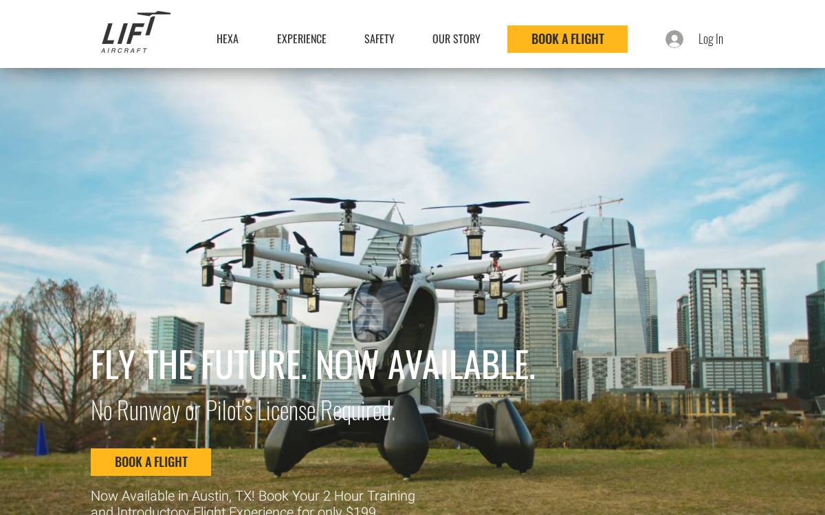 Liftaircraft website preview