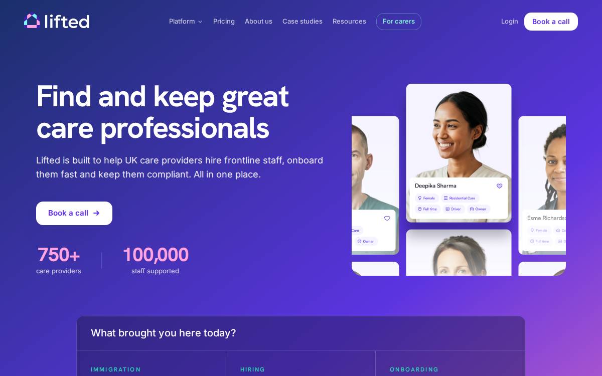 Lifted website preview