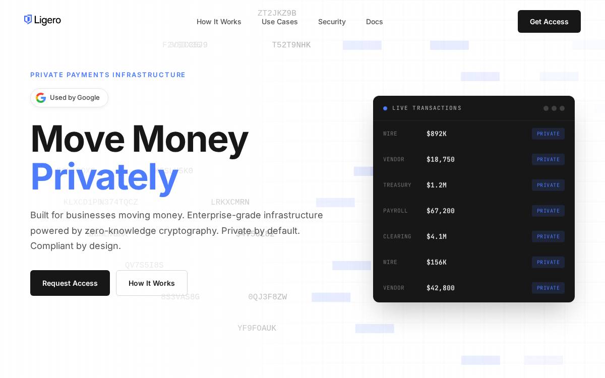 Ligero website preview