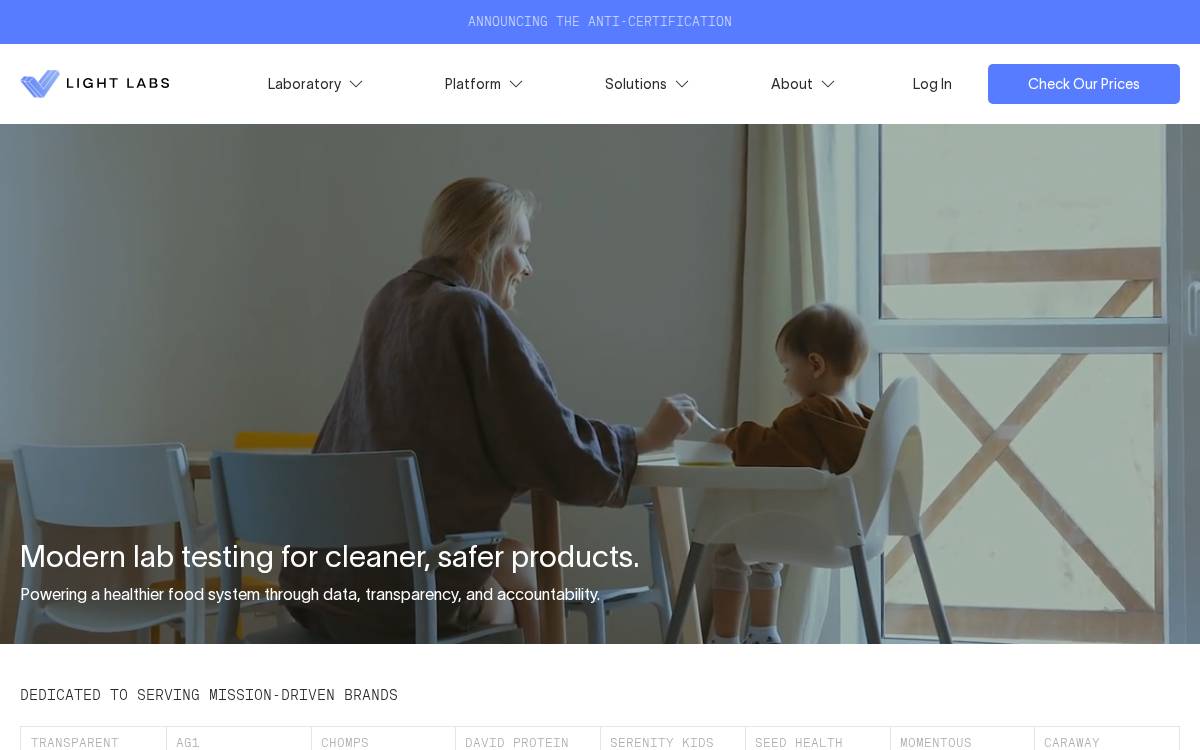 Light Labs website preview
