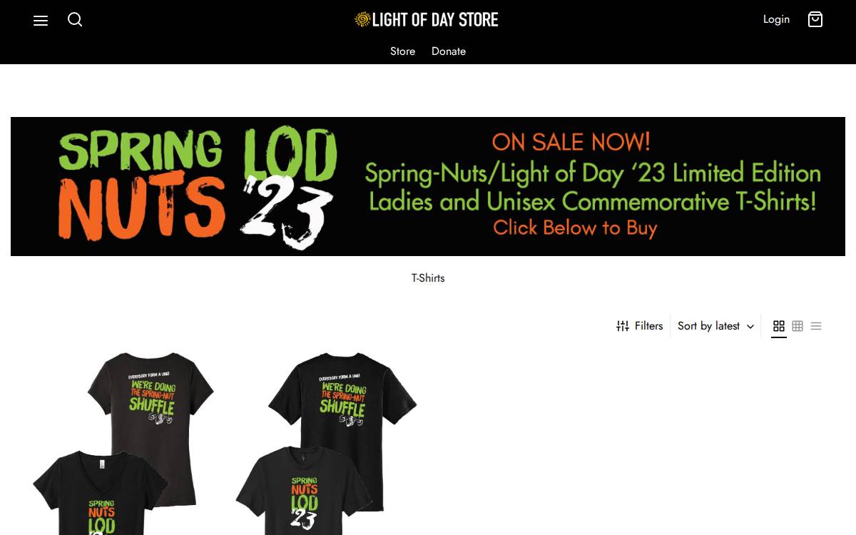 Light of Day Store website preview