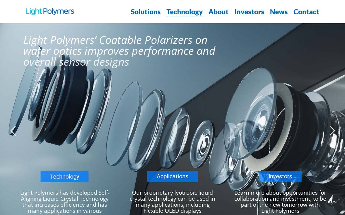 Light Polymers website preview
