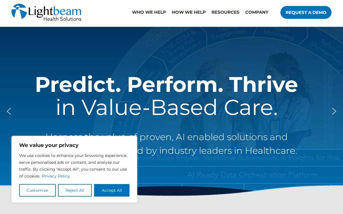 Lightbeam website preview
