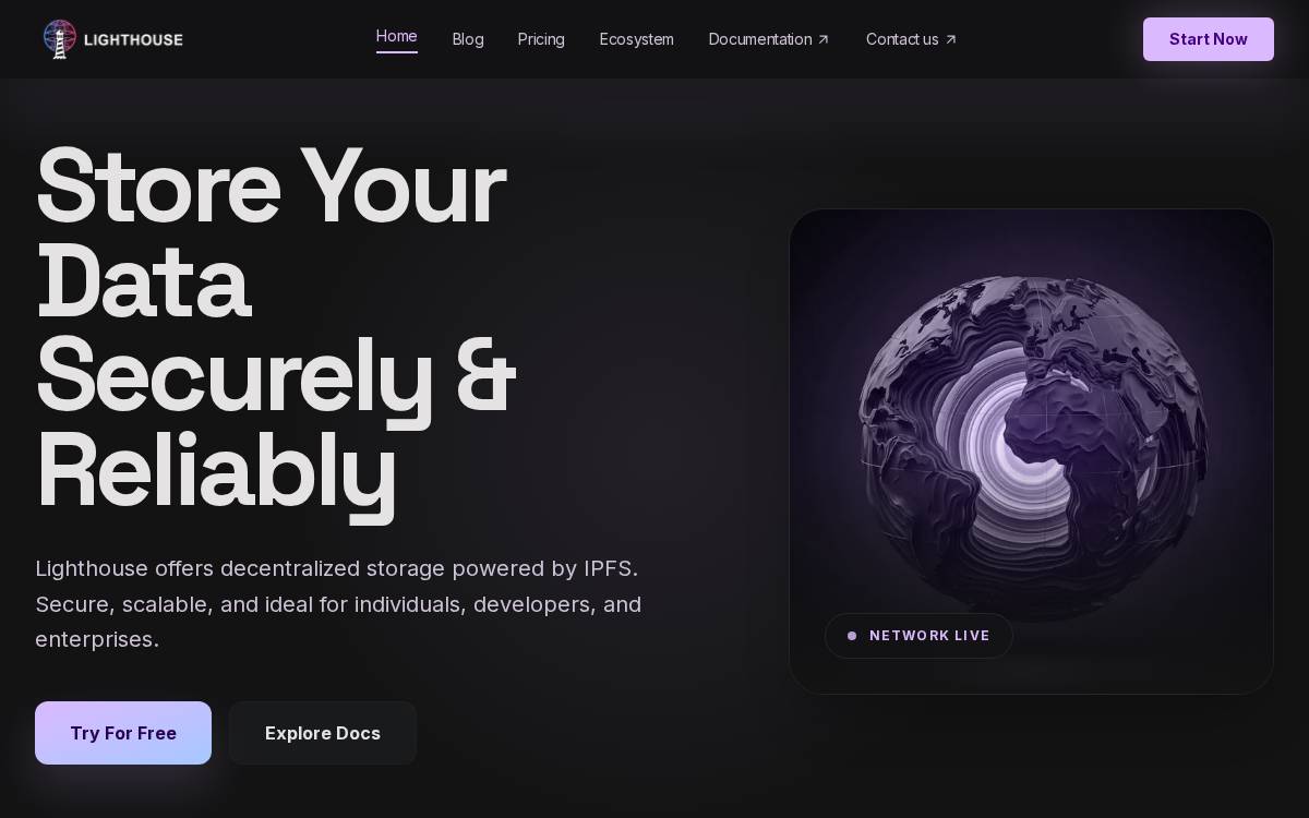 Lighthouse website preview