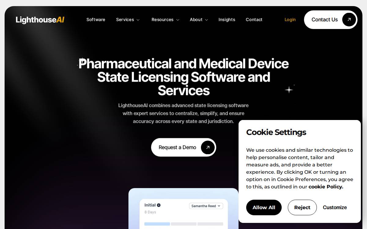 LighthouseAI website preview
