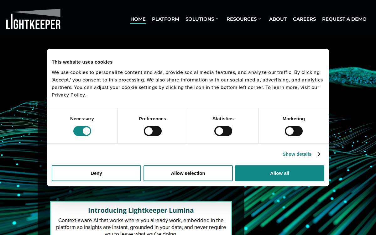 Lightkeeper website preview