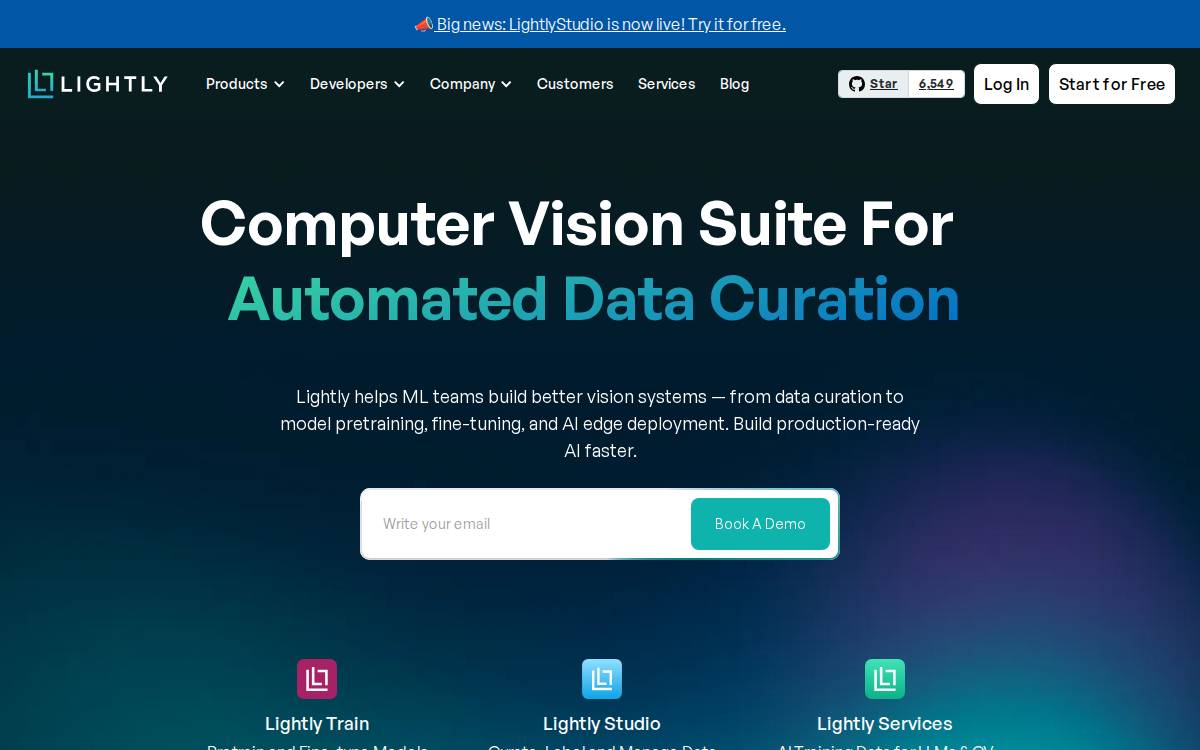 Lightly website preview