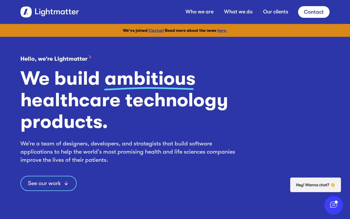 Lightmatter website preview