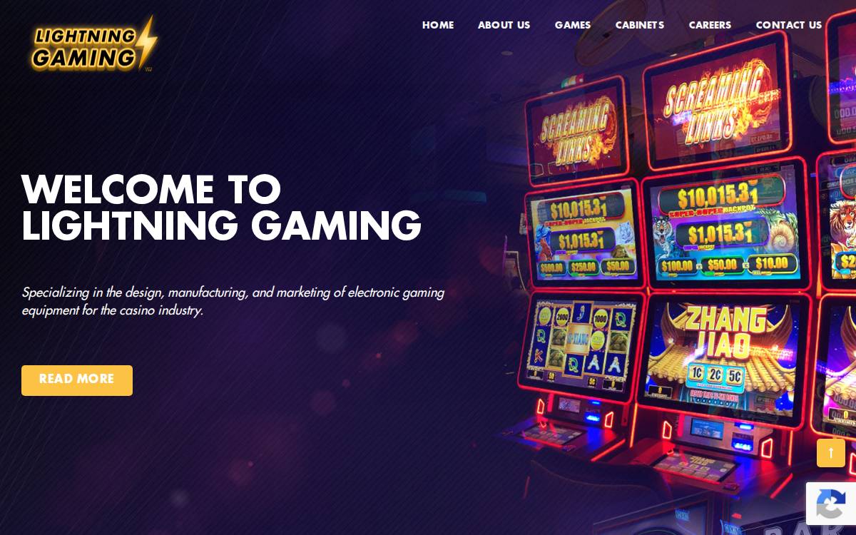 Lightning Gaming website preview